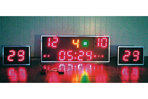 Eredménykijelző mobil vízilabda sporthoz 4 professzionális időmérővel