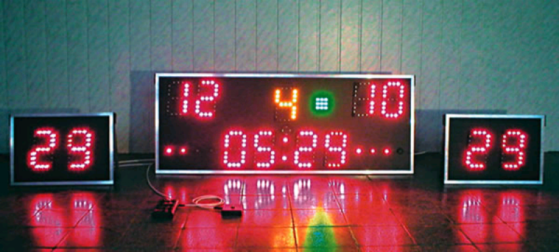 Eredménykijelző mobil vízilabda sporthoz 4 professzionális időmérővel